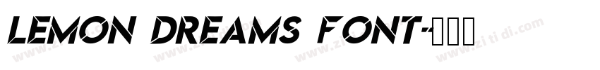 Lemon Dreams font字体转换